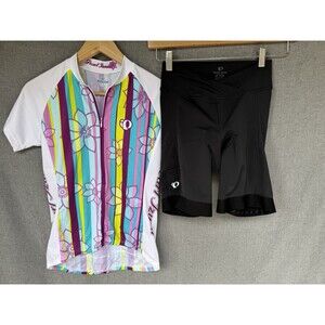 Pearl Izumi Cycling Womens Medium Elite Series PadShorts Shirt Floral Black Set
